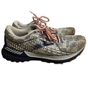 Brooks Adrenaline 21 Womens Sz 9 Running Shoes Athletic Blue Pink READ